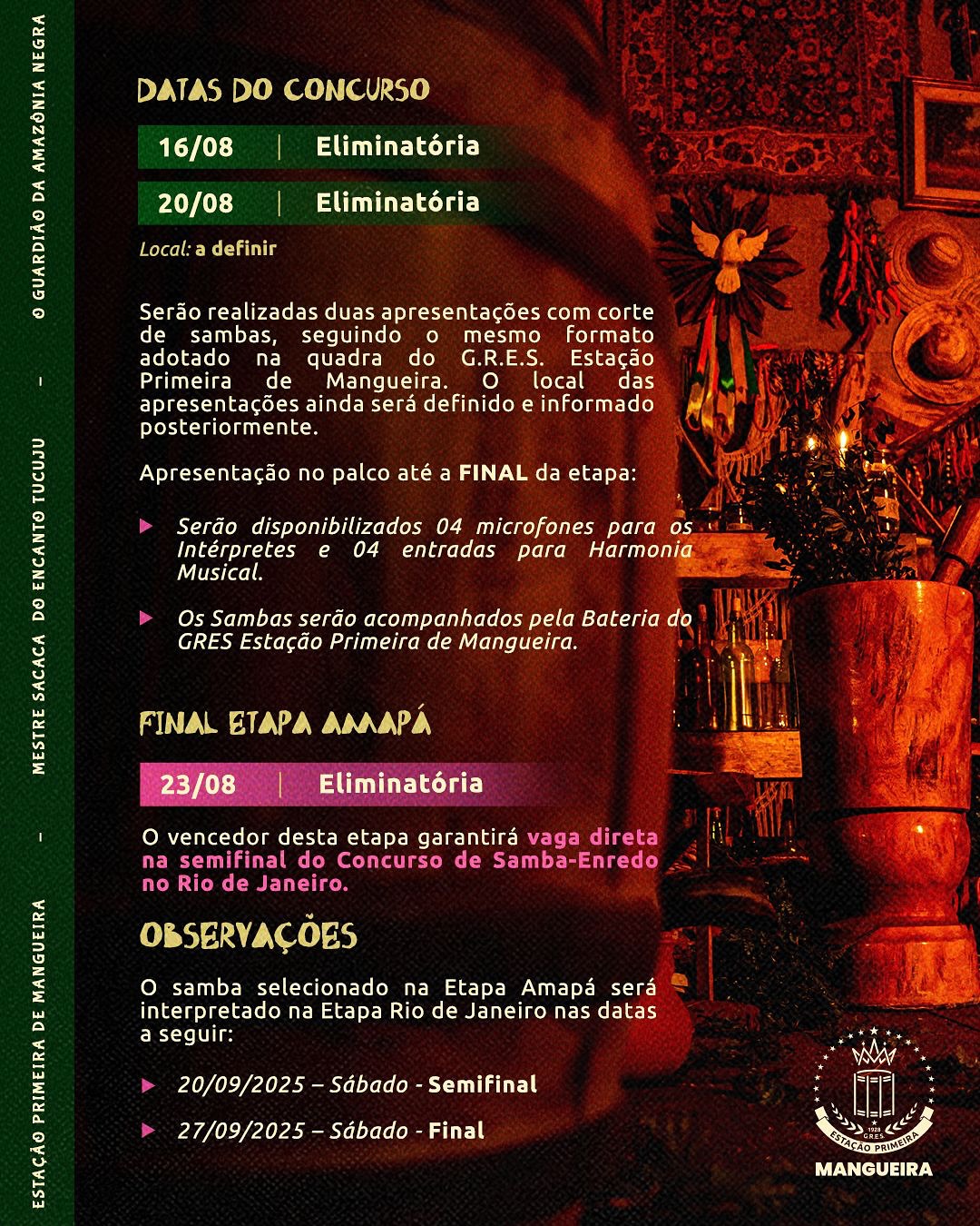 Estação Primeira da Mangueira: Concurso de Samba-Enredo etapa Amapá