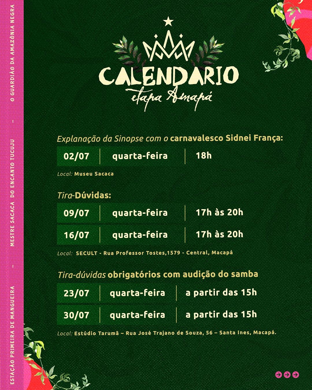 Estação Primeira da Mangueira: Concurso de Samba-Enredo etapa Amapá