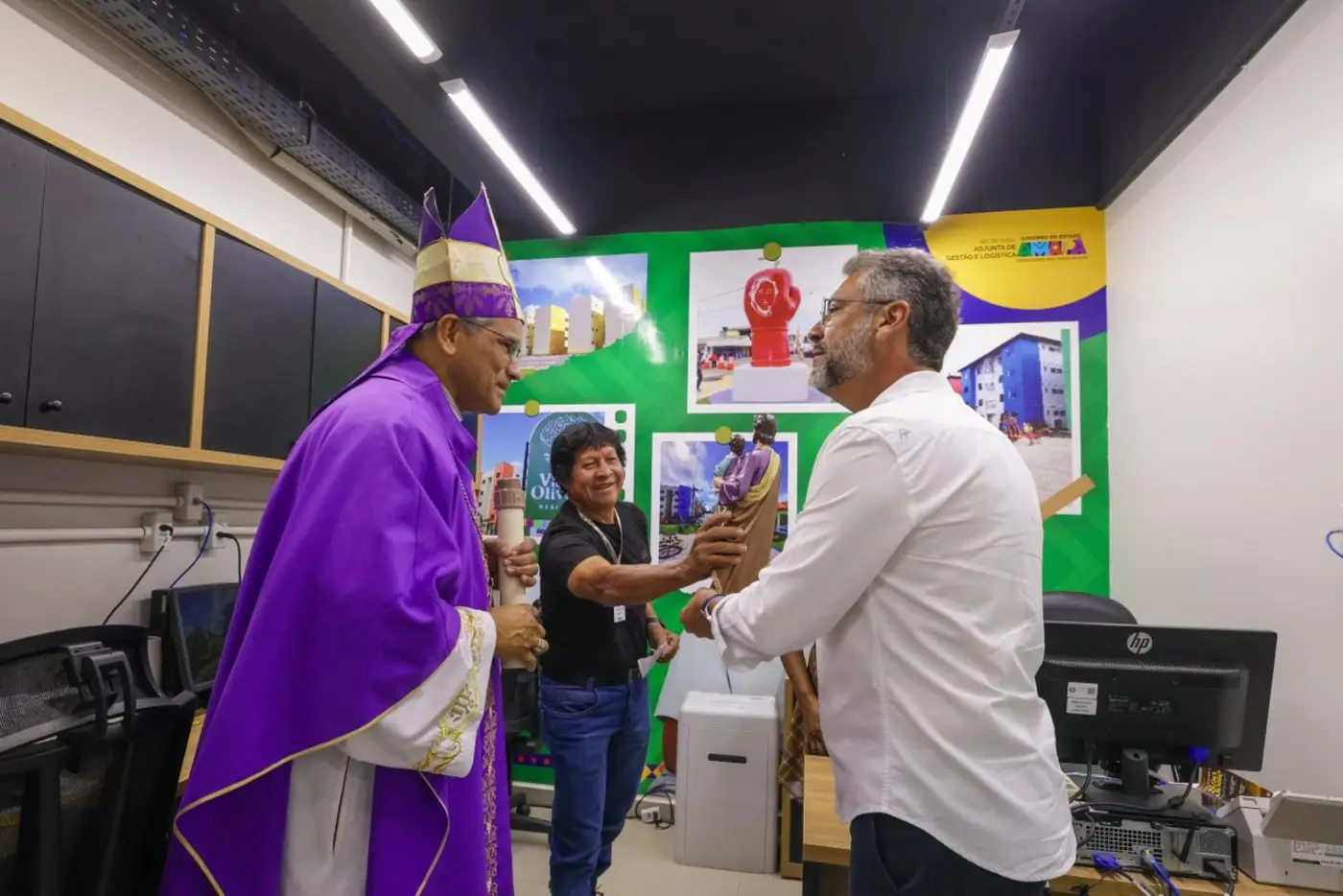 Pelo quarto ano consecutivo, imagem peregrina de São José é celebrada em cerimônia tradicional no Palácio do Setentrião, em Macapá