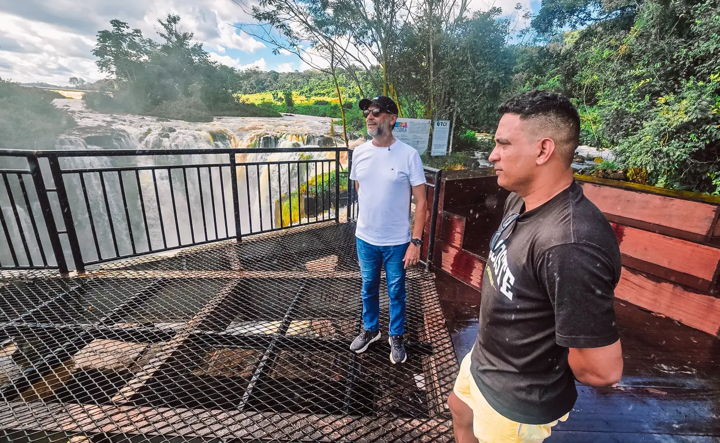 Governador Clécio vistoria fase final das obras do Mirante da Cachoeira de Santo Antônio, no Sul do Amapá