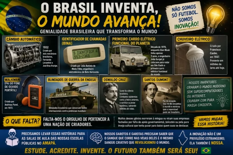 Do papel e caneta ao topo do mundo: o orgulho esquecido das invenções brasileiras