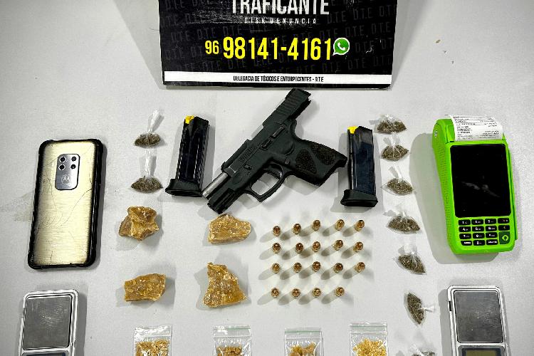 Em Macapá, Polícia Civil prende fornecedor de drogas e apreende arma