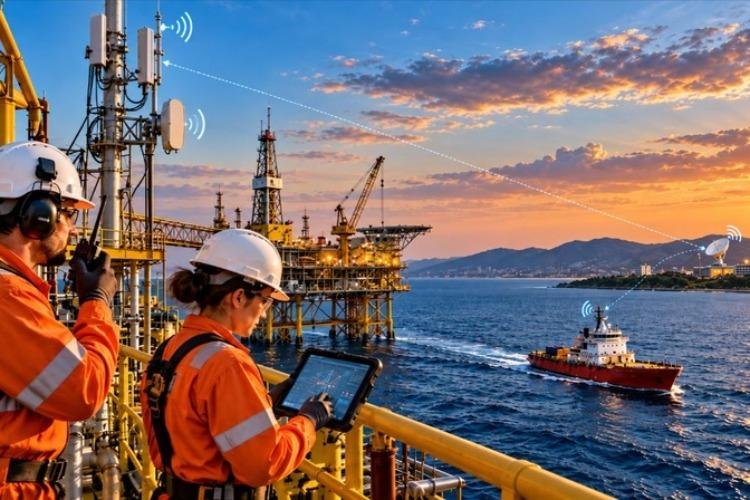 Do alto-mar à terra: telecomunicações conectam operações e aproximam equipes mesmo à distância