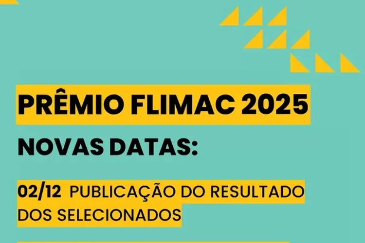 PRÊMIO FLIMAC - Novas datas