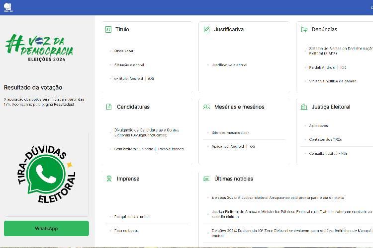 TRE-AP moderniza site e lança plataforma para eleições 2024