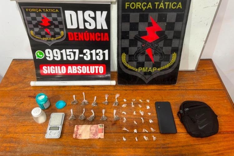 Batalhão de Força Tática prende homem por tráfico de drogas no bairro Araxá, em Macapá