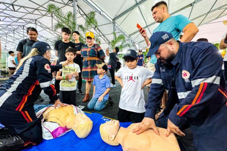 Projeto enfatiza noções de primeiros socorros e perigos do trote para pais e filhos no encerramento da 53ª Expofeira do Amapá