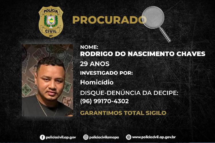 PC pede ajuda da população para localizar indivíduo que matou um personal trainer em Macapá