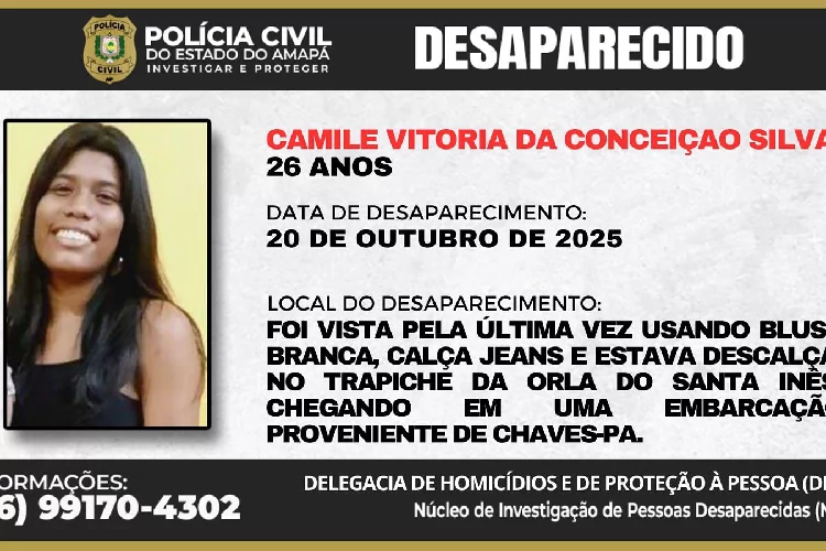 Polícia Civil pede ajuda para localizar mulher desaparecida em Macapá