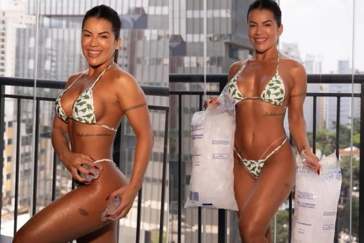 Primeira Miss Bumbum troca skincare corporal por “bumbum no gelo” após adotar crioterapia caseira