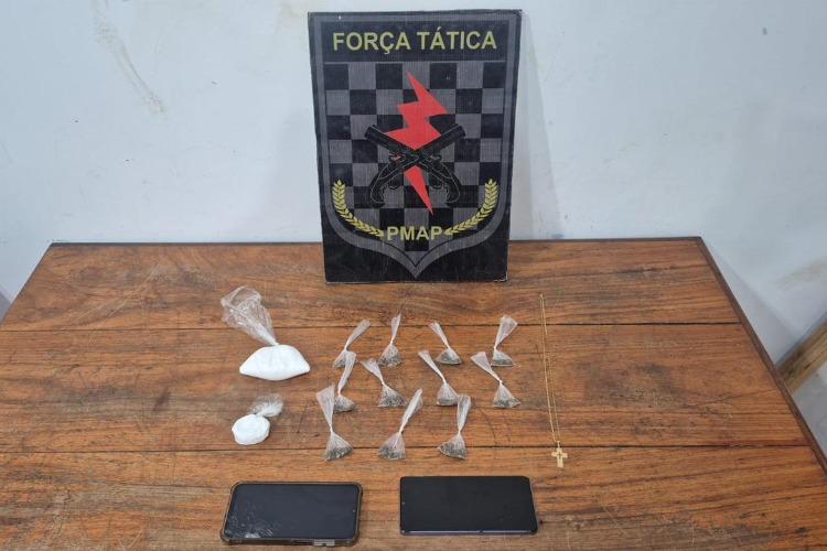 Batalhão de Força Tática prende dois homens por tráfico de drogas no Cidade Nova, em Macapá