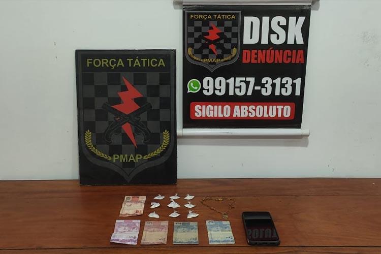 Batalhão de Força Tática prende mulher com drogas na zona sul de Macapá