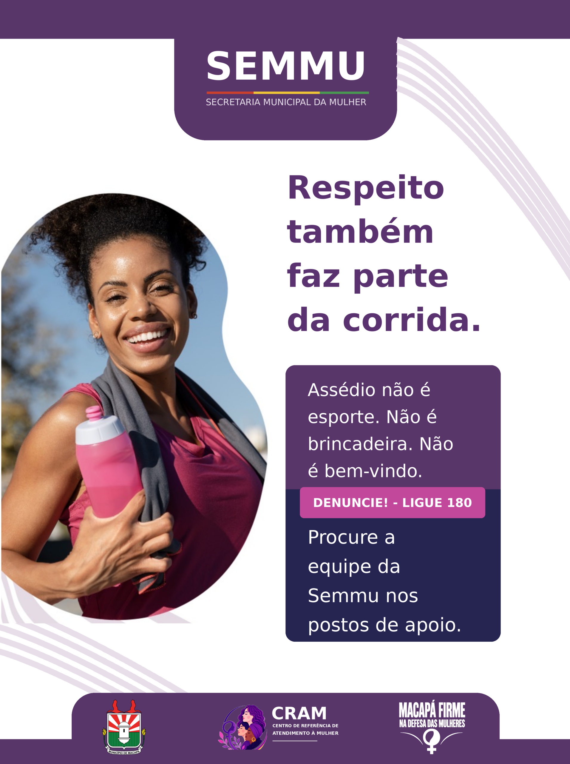Prefeitura de Macapá lança campanha de combate ao assédio durante a Corrida Macapá Verão