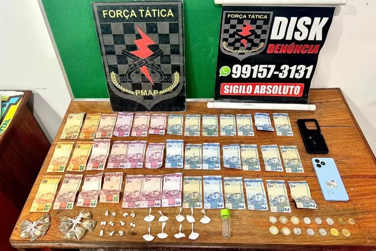 Batalhão de Força Tática realiza prisão de indivíduo por tráfico de drogas em Macapá