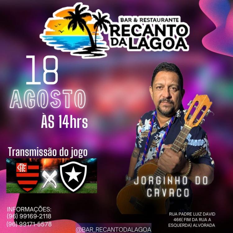 Tem Recanto da Lagoa neste domingo, 18