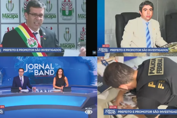Escândalos envolvendo prefeito de Macapá e promotor ganham repercussão nacional no Jornal da Band