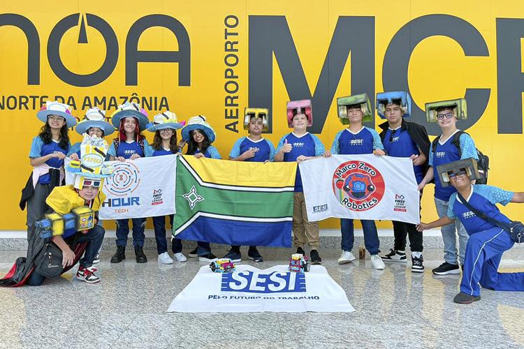 Estudantes do SESI Amapá viajam para competir em etapa regional de torneio de robótica