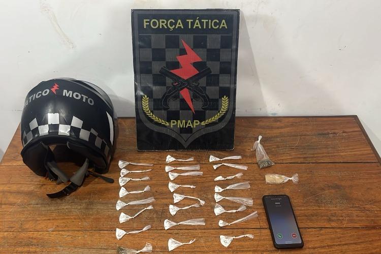 Batalhão de Força Tática prende suspeito por tráfico de drogas na Zona Sul de Macapá