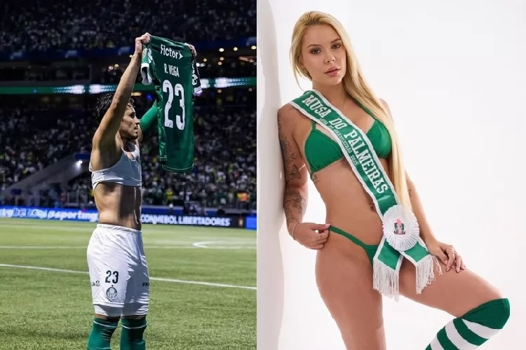Musa do Palmeiras cria campanha de assinatura vitalícia em busca de camisa autografada de Raphael Veiga