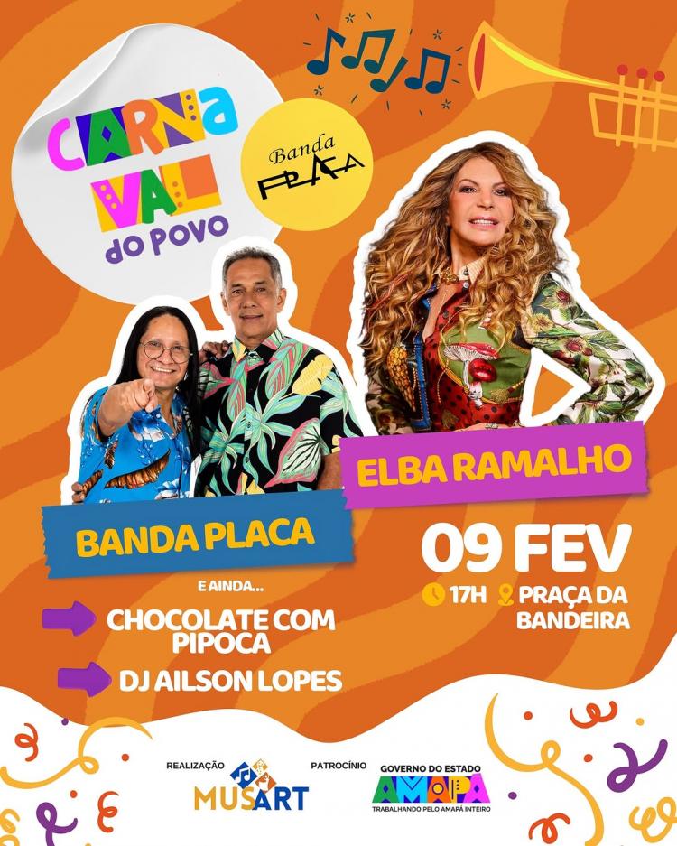 Banda Placa e Elba Ramalho no Carnaval do Povo