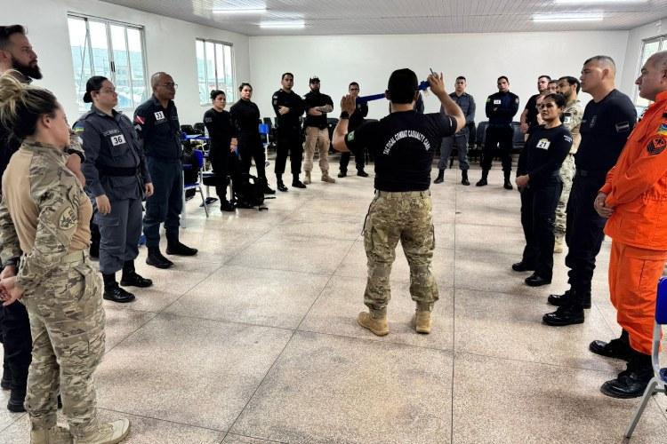 Policiais civis fazem curso de atendimento pré-hospitalar oferecido pelo Ministério da Justiça