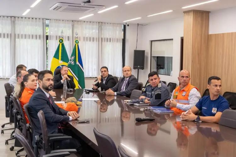 Segurança pública do Amapá apresenta dados e avanços ao governador em exercício, desembargador Jayme Ferreira 