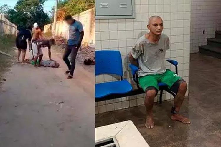 Detento beneficiado com saída temporária é flagrado furtando e leva uma surra