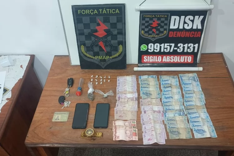 Batalhão de Força Tática por tráfico de drogas em Macapá e dois foragidos da Justiça durante o fim de semana