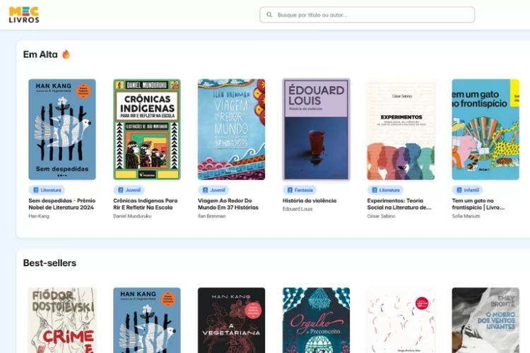 Acervo do MEC Livros é ampliado e chega a 25 mil obras disponíveis gratuitamente