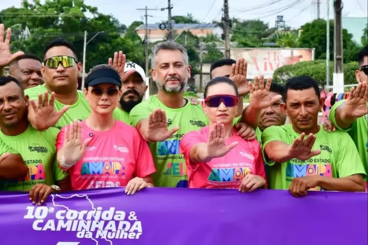 “Feminicídio zero precisa ser meta de todos”, diz governador Clécio na 10ª corrida e caminhada da mulher, em Laranjal do Jari