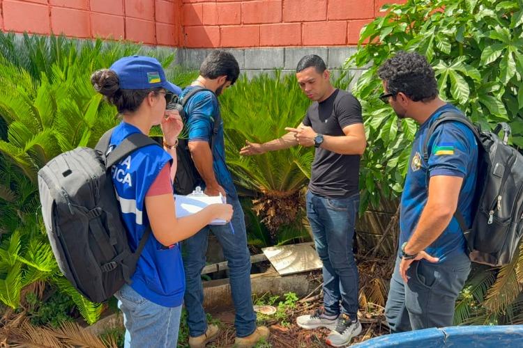 Polícia Civil e Polícia Científica realizam perícia sobre possível contaminação do lençol freático nas proximidades da Lagoa dos Índios