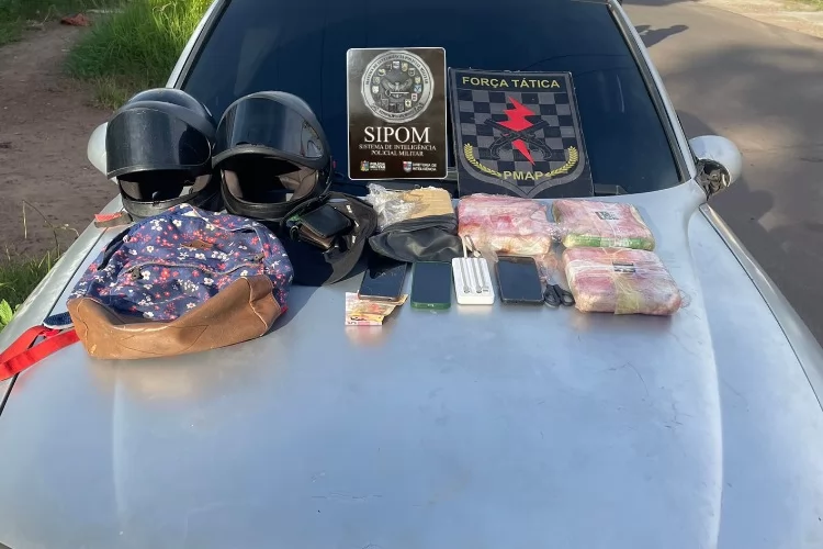 Batalhão de Força Tática intercepta veículo e apreende tabletes de entorpecentes em Macapá