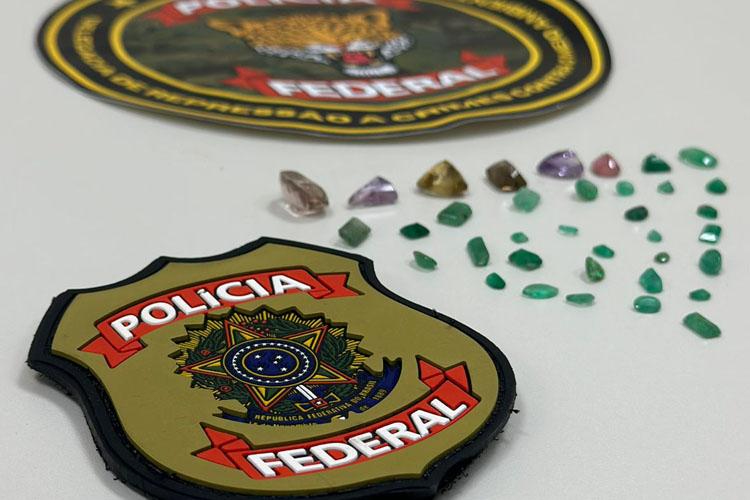 PF prende mulher com pedras preciosas em operação conjunta com a Força Tática