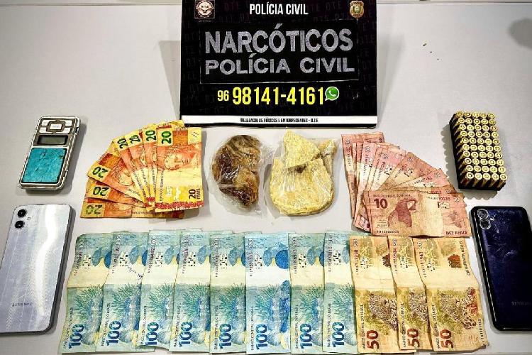 PC prende dois e apreende drogas, munições e dinheiro em Macapá
