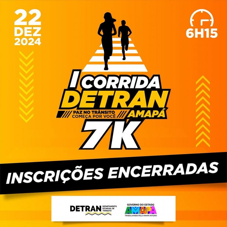 I Corrida Detran amapá - inscrições encerradas
